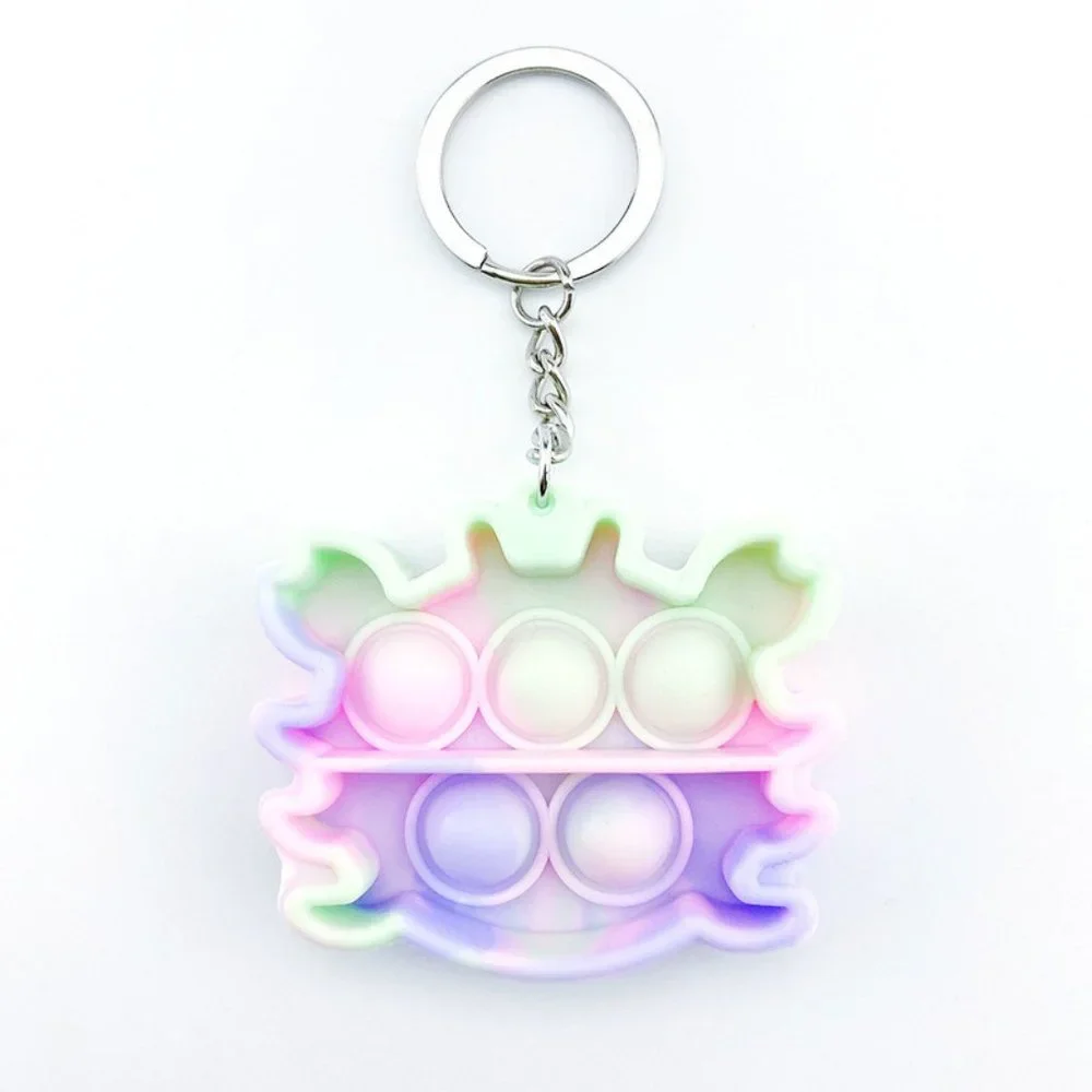 STOCKING STUFFER ALERT***Push Pop Bubble Fidget Toy Small Keychain Bundle of 3